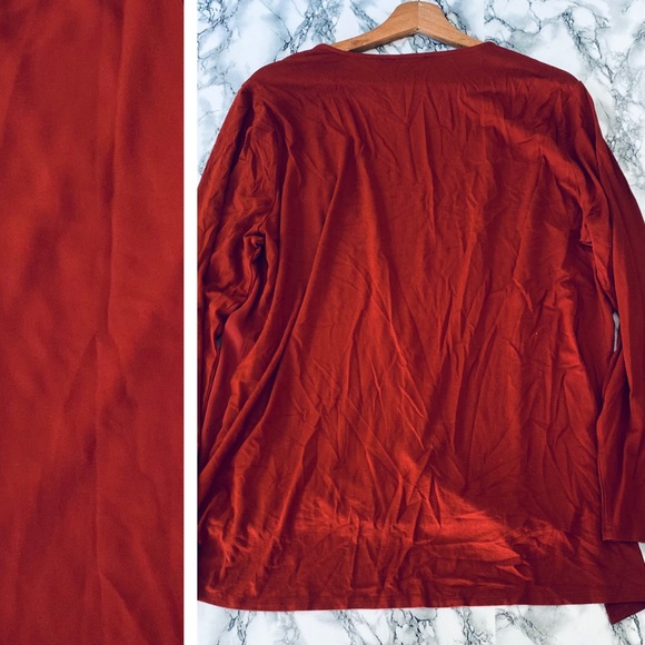 Vɪɴᴄᴇ Cᴀᴍᴜᴛᴏ Hɪ-Lᴏ Fᴀᴜx Wʀᴀᴘ Bʟᴏᴜsᴇ ɪɴ Bᴜʀɴᴛ Oʀᴀɴɢᴇ - Picture 3 of 4